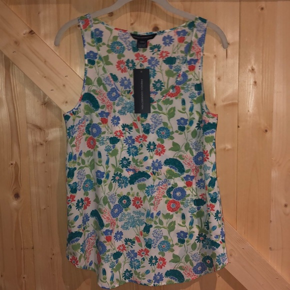 French Connection flowered tank top size 6 - Picture 3 of 4